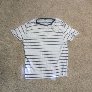 Black and and White Striped Nautical-Themed Shirt